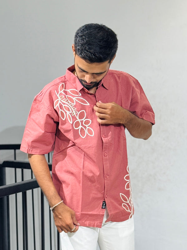 RE-08 Lite Pink Embroidery Shirts