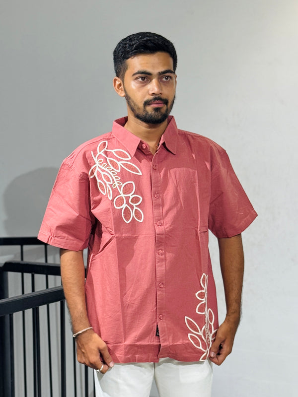 RE-08 Lite Pink Embroidery Shirts