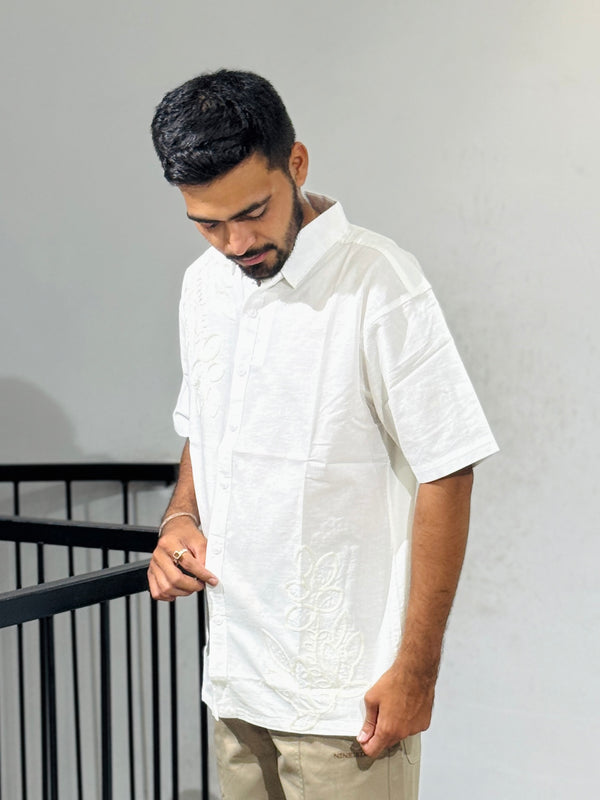 RE-08 White Embroidery Shirts