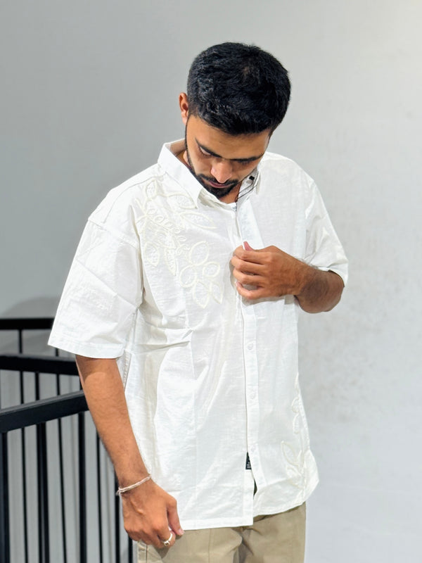 RE-08 White Embroidery Shirts