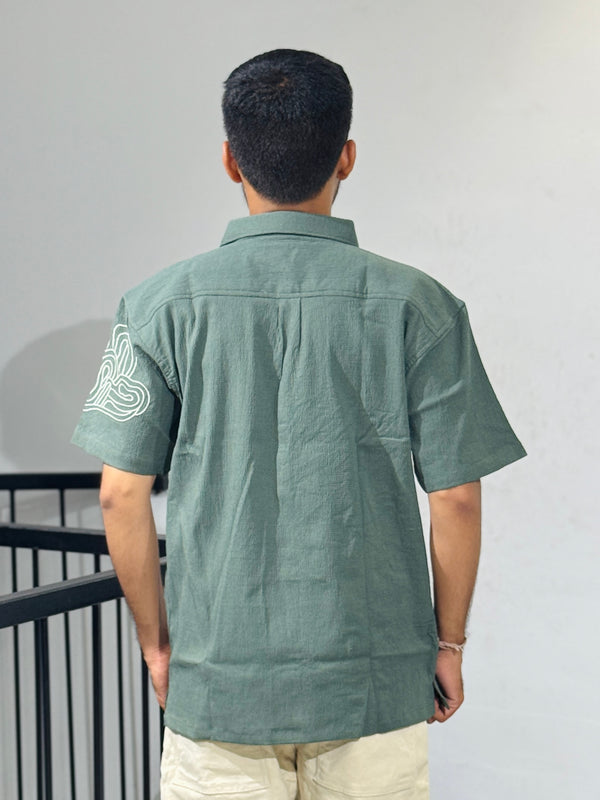 RE-39881 Green Embroidery Shirts