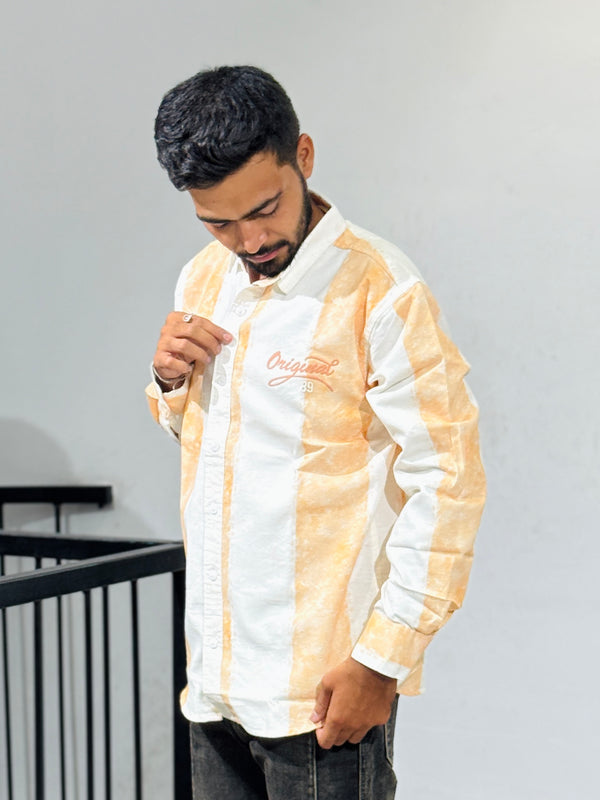 RE-75 WHITE ORANGE SHIRT