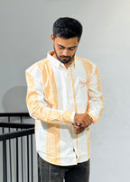 RE-75 WHITE ORANGE SHIRT