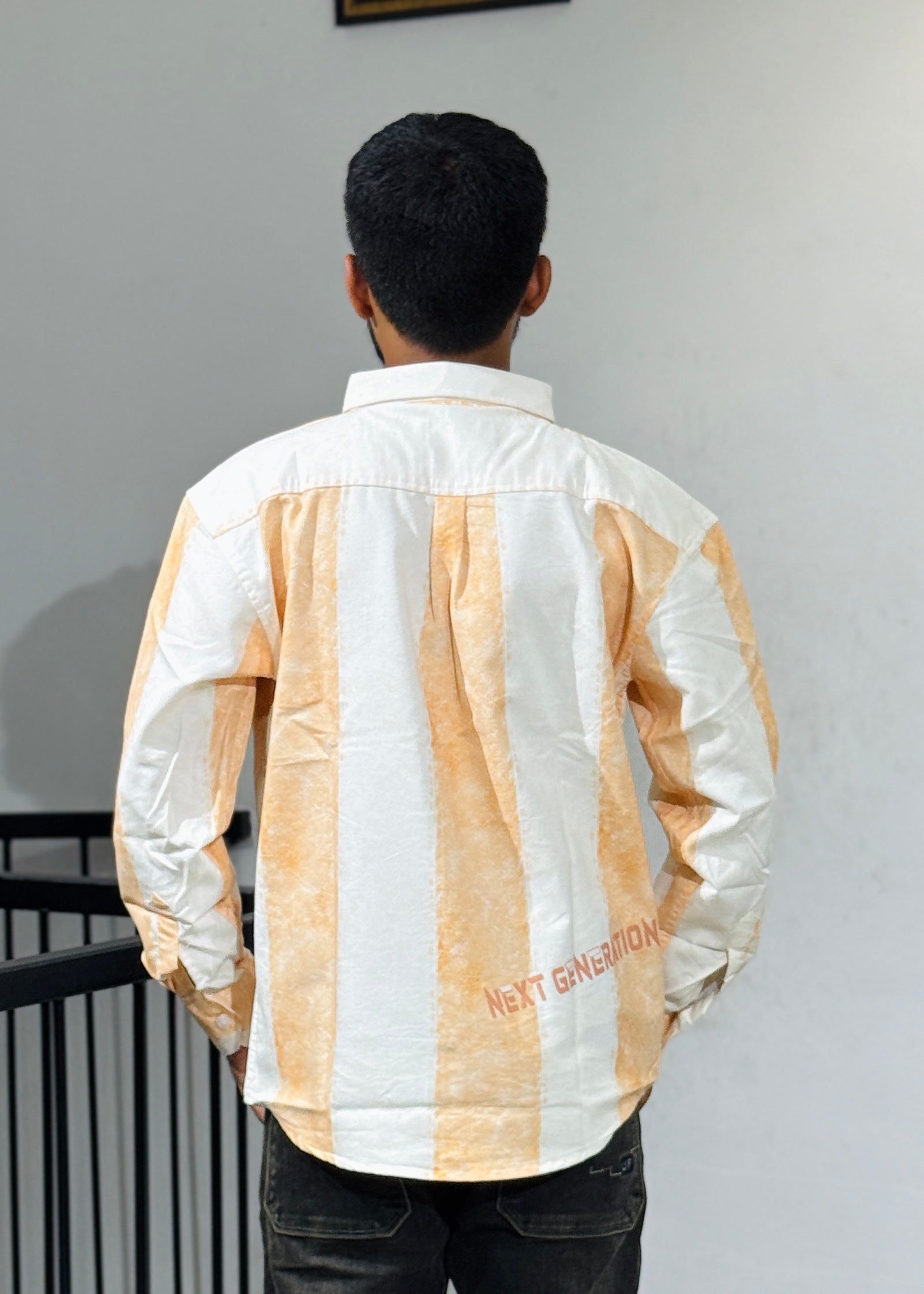 RE-75 WHITE ORANGE SHIRT
