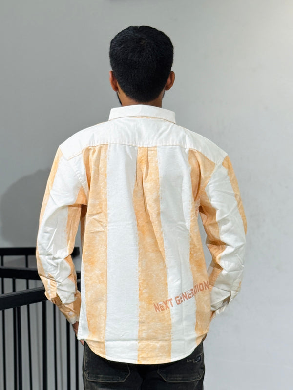 RE-75 WHITE ORANGE SHIRT