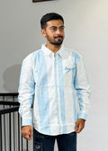 RE-75 WHITE SKY BLUE SHIRT