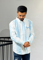 RE-75 WHITE SKY BLUE SHIRT