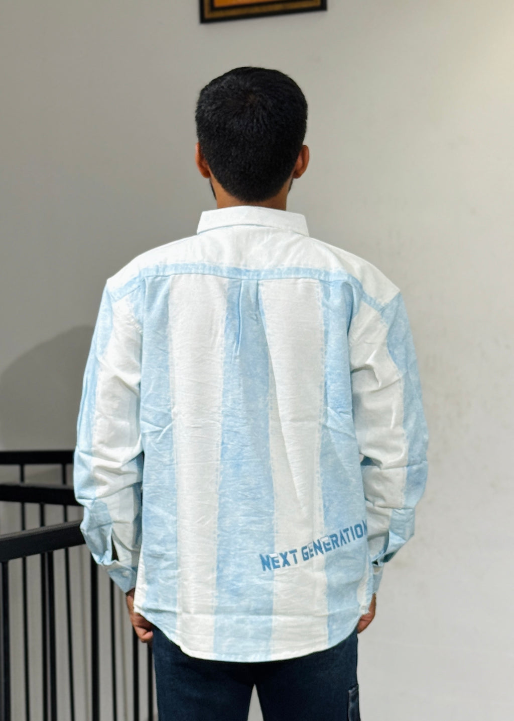 RE-75 WHITE SKY BLUE SHIRT