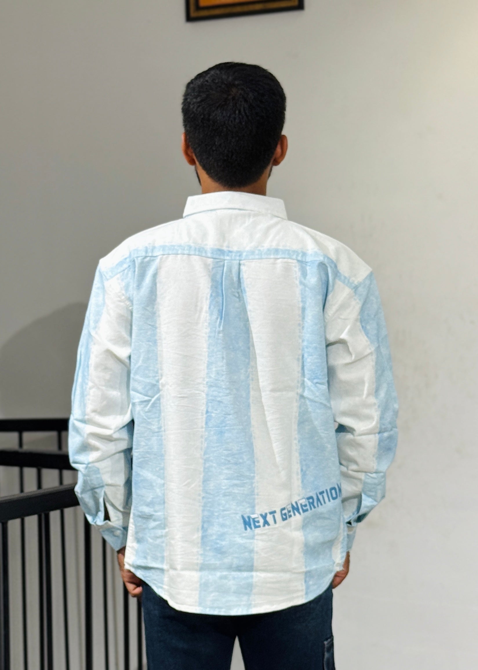 RE-75 WHITE SKY BLUE SHIRT