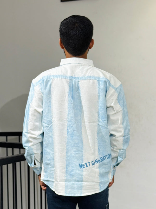 RE-75 WHITE SKY BLUE SHIRT
