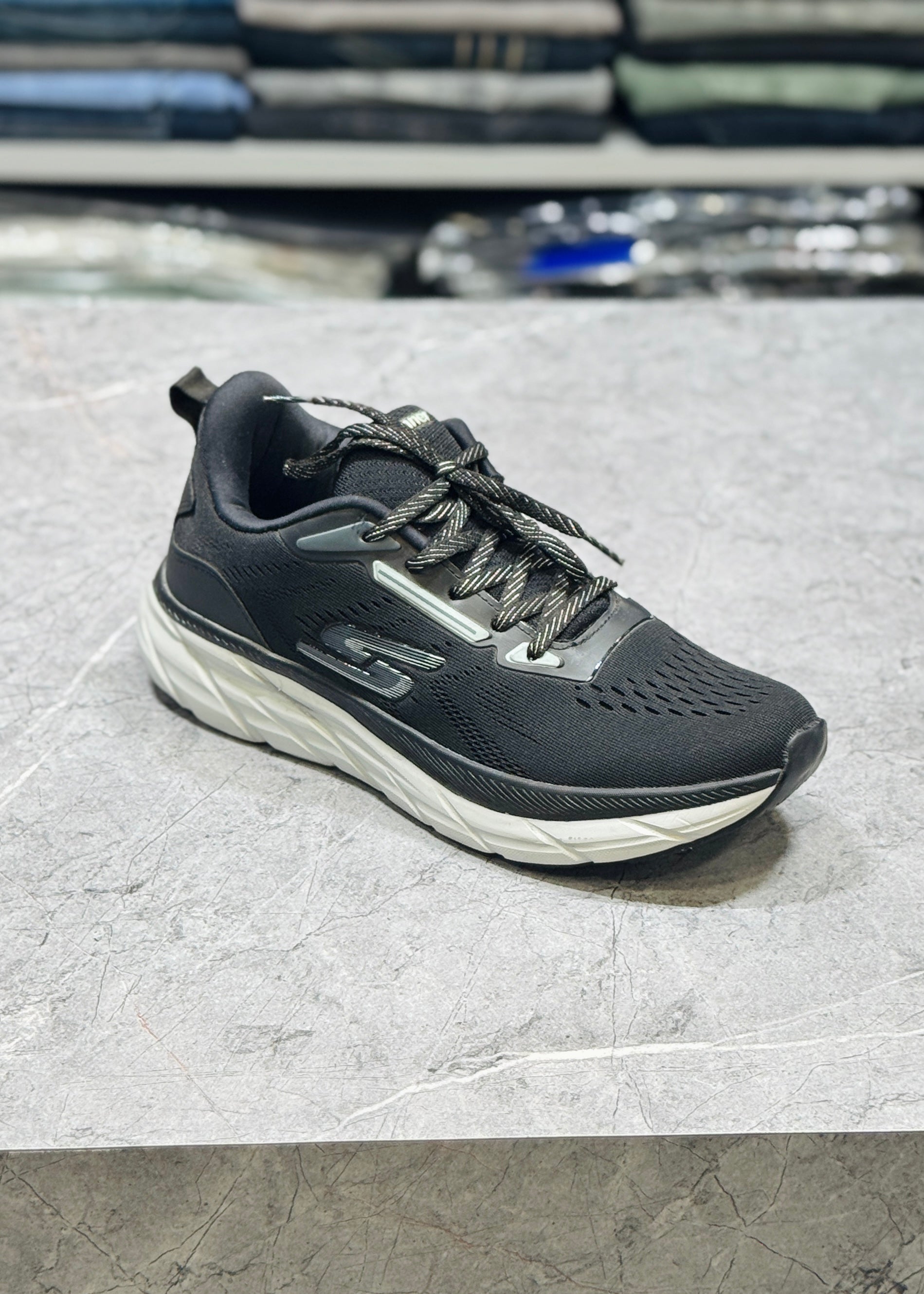 RUN GR-07 BLACK GREY COMFORT SHOES
