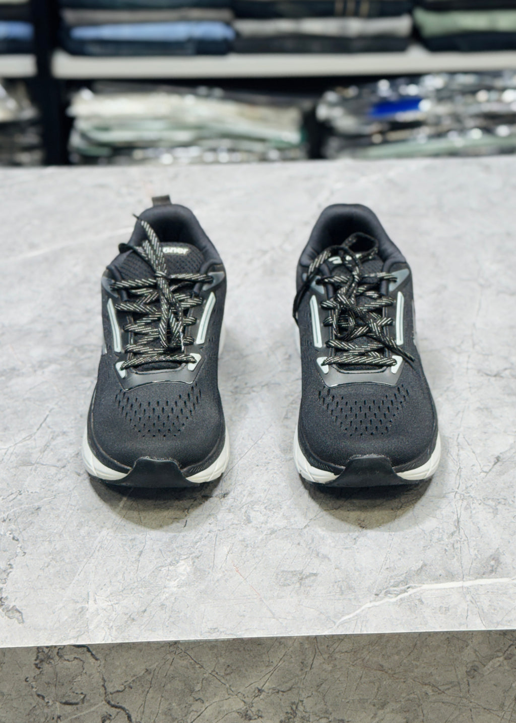RUN GR-07 BLACK GREY COMFORT SHOES