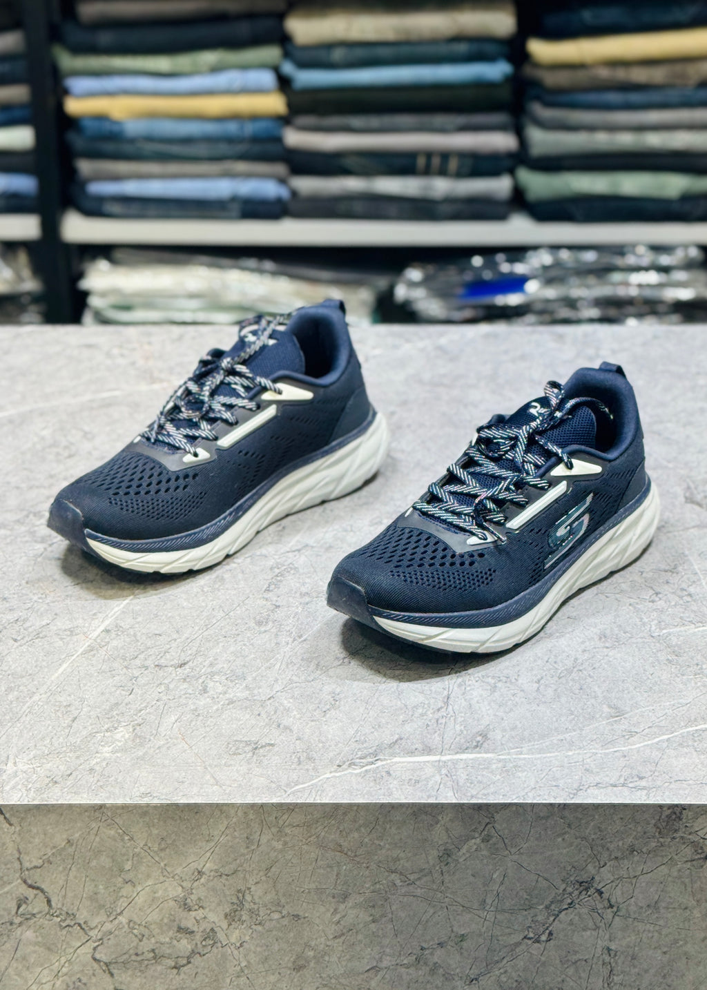 RUN GR-07 NAVY BLUE COMFORT SHOES