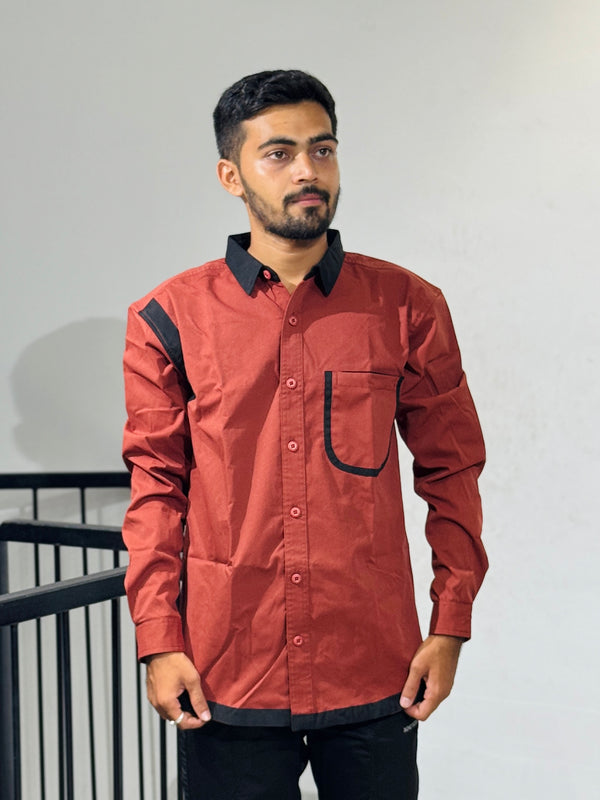TGT 706 MARRON SURGERY SHIRT
