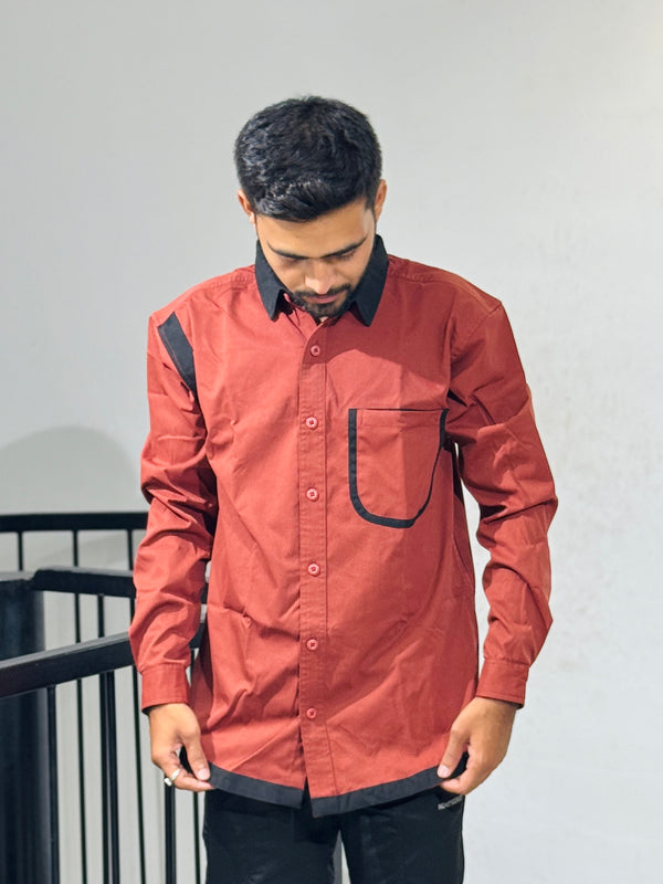 TGT 706 MARRON SURGERY SHIRT