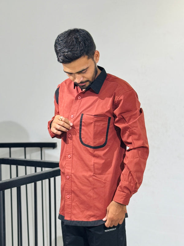 TGT 706 MARRON SURGERY SHIRT