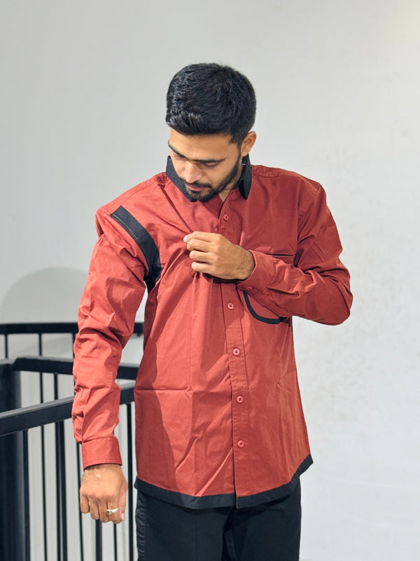 TGT 706 MARRON SURGERY SHIRT