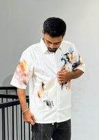 TGT 623 Egale Print Down Shoulder Shirt