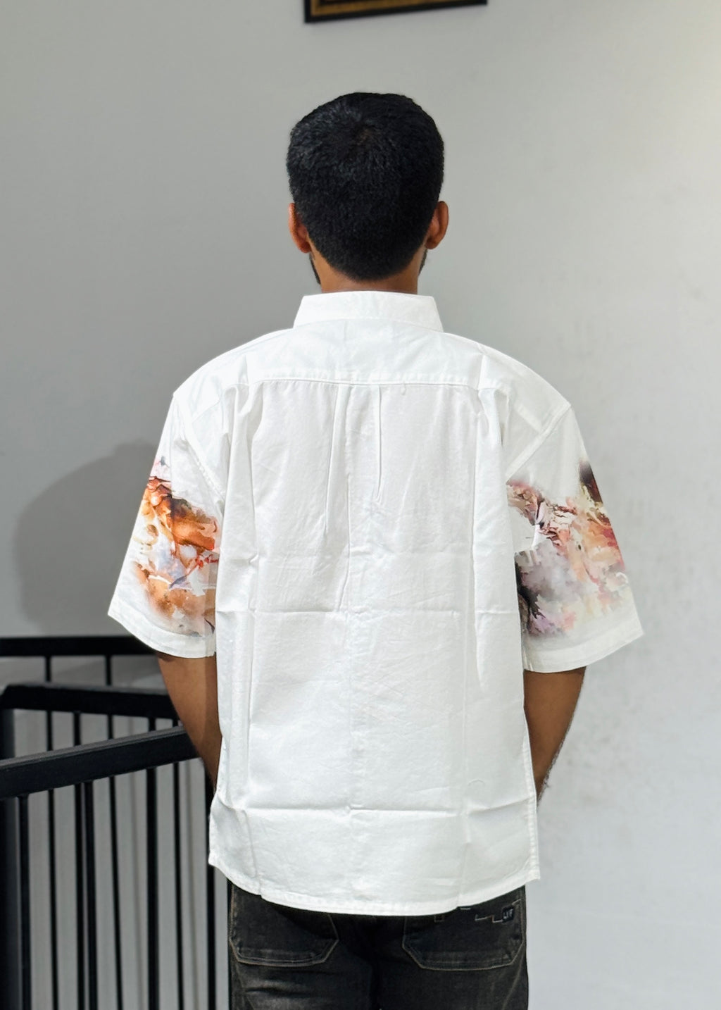 TGT 623 Egale Print Down Shoulder Shirt