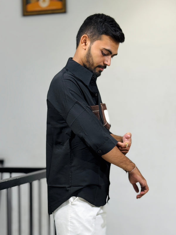 XC-8105-HS BLACK SHIRT
