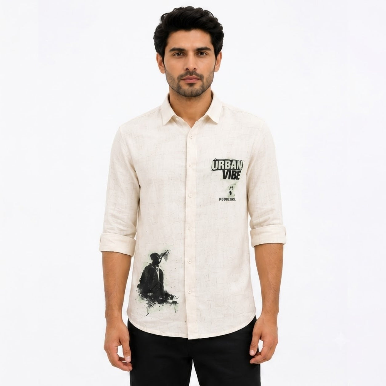 OB-975-B LINAN FABRIC SHIRT