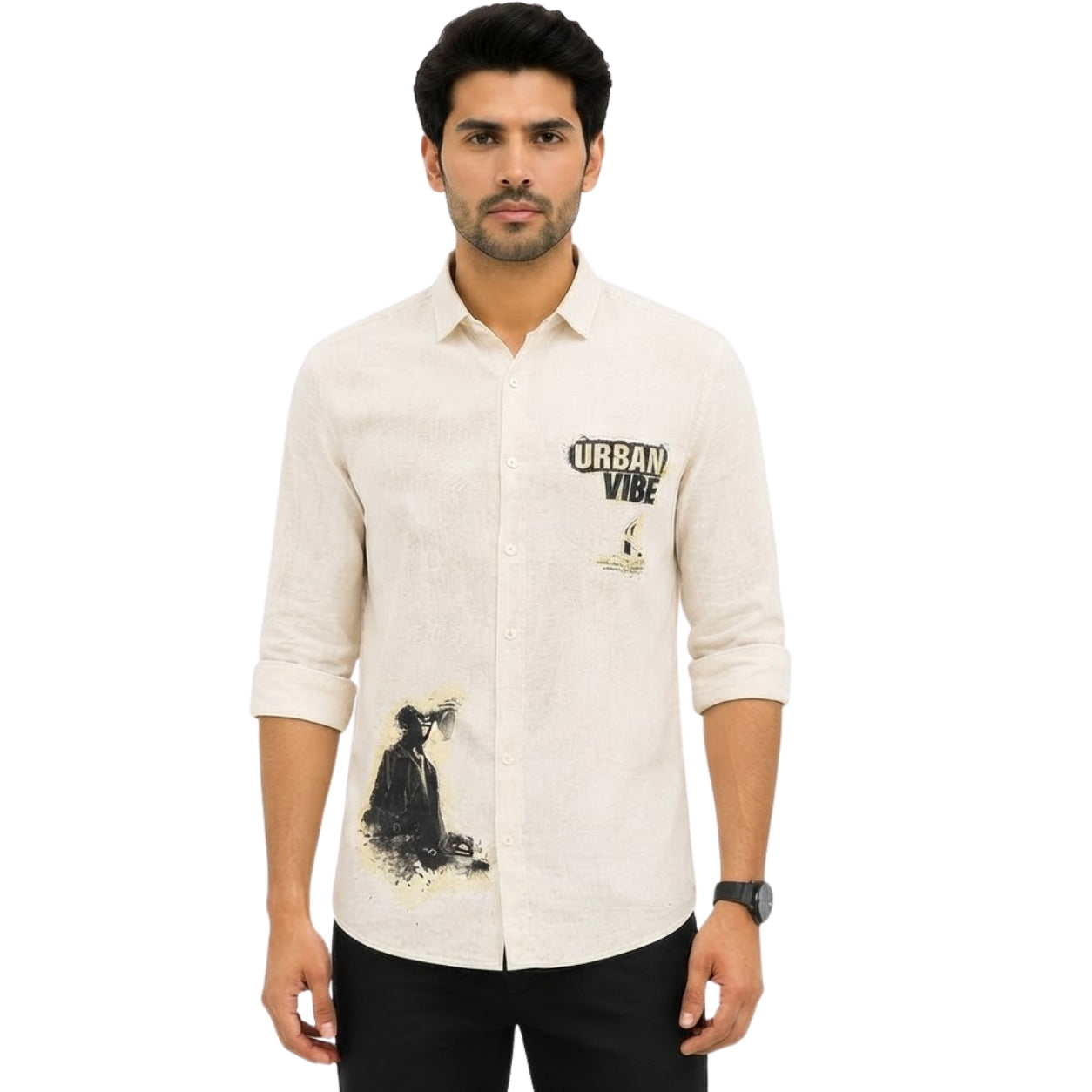 OB-975-A LINAN FABRIC SHIRT