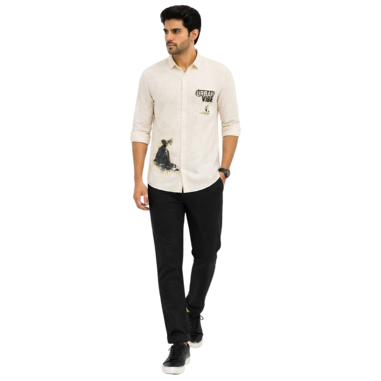 OB-975-A LINAN FABRIC SHIRT