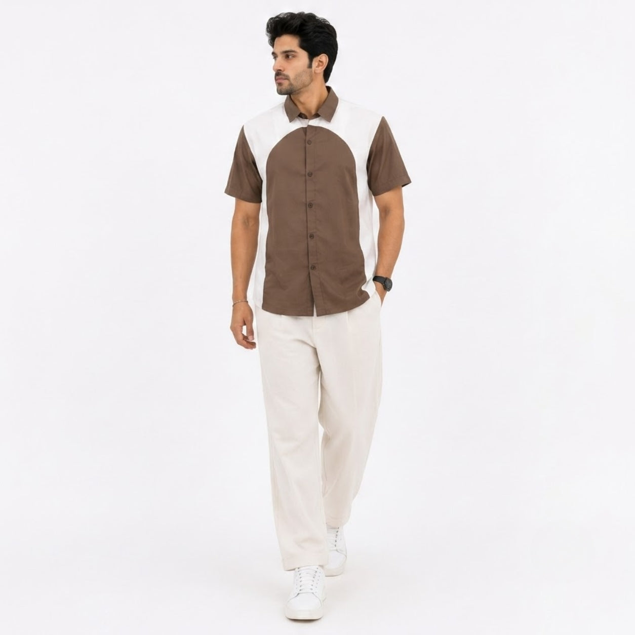 TGT 746 BROWN IMPORTED SURGERY SHIRT