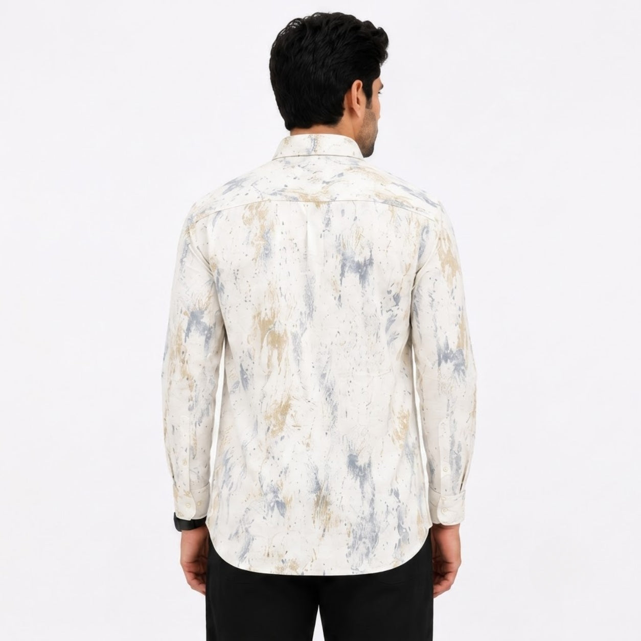 XC-8224 WHITE GREY SHADED SHIRT
