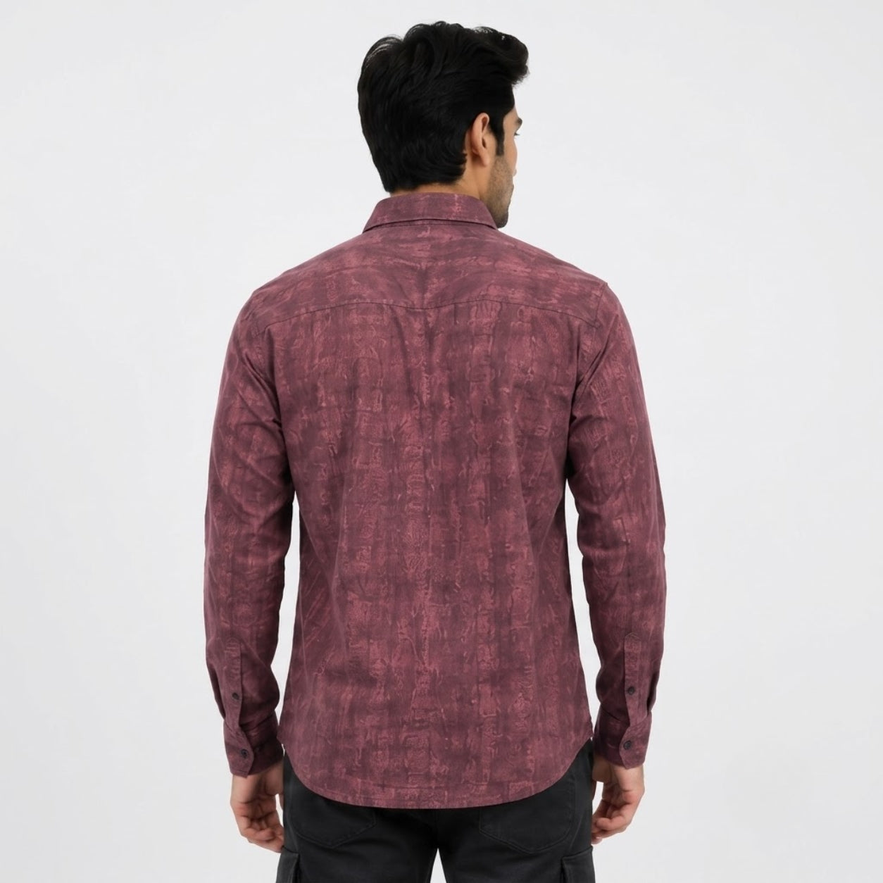 XC-6339 MARRON IMPORTED FABRIC SHIRT