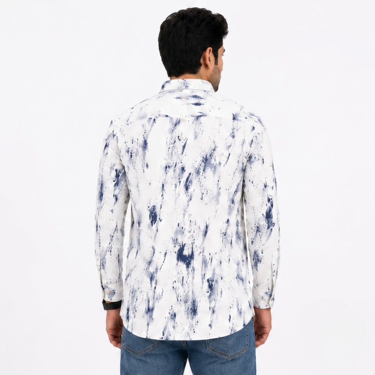 XC-8224 WHITE BLUE SHADED SHIRT