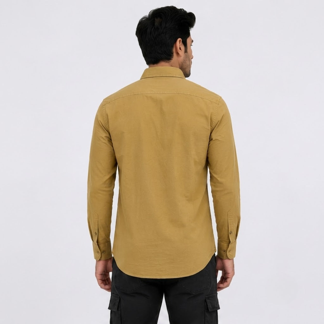 TGT 727-2 HOURSE PRINTED KHAKHI SHIRT