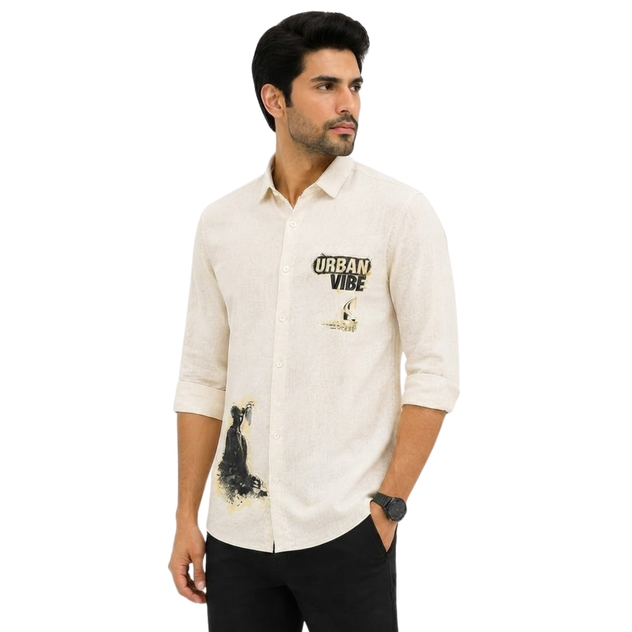 OB-975-A LINAN FABRIC SHIRT