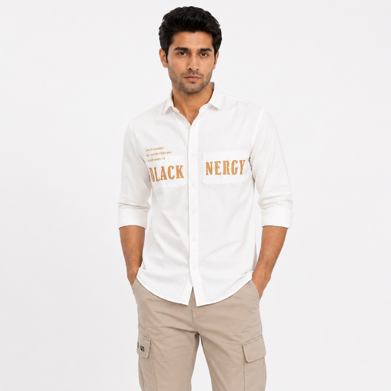 OB-690 CLASSIC LOOK WHITE IMPOTED SHIRT