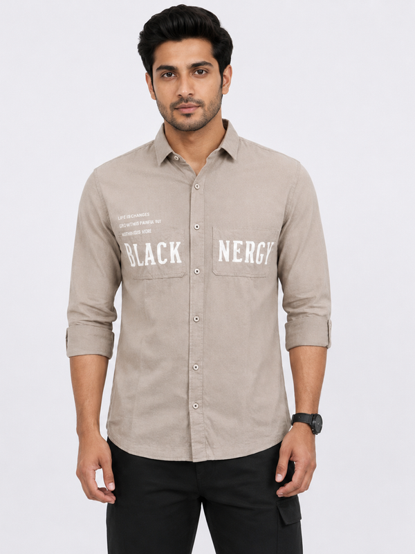 OB-690 CLASSIC LOOK GREY IMPOTED SHIRT