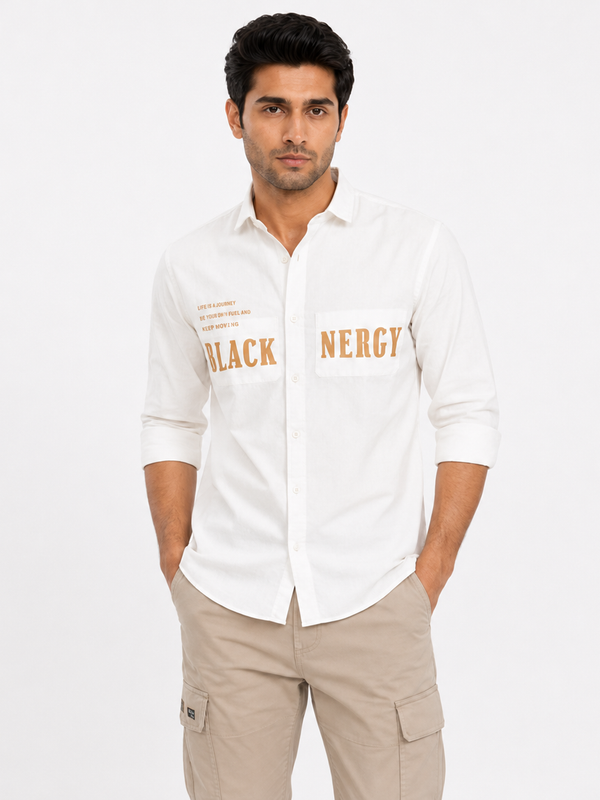 OB-690 CLASSIC LOOK WHITE IMPOTED SHIRT