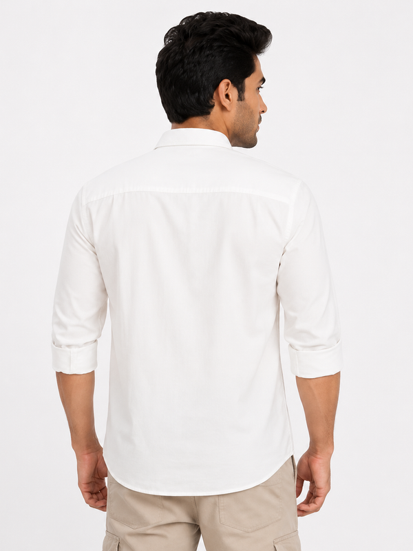 OB-690 CLASSIC LOOK WHITE IMPOTED SHIRT