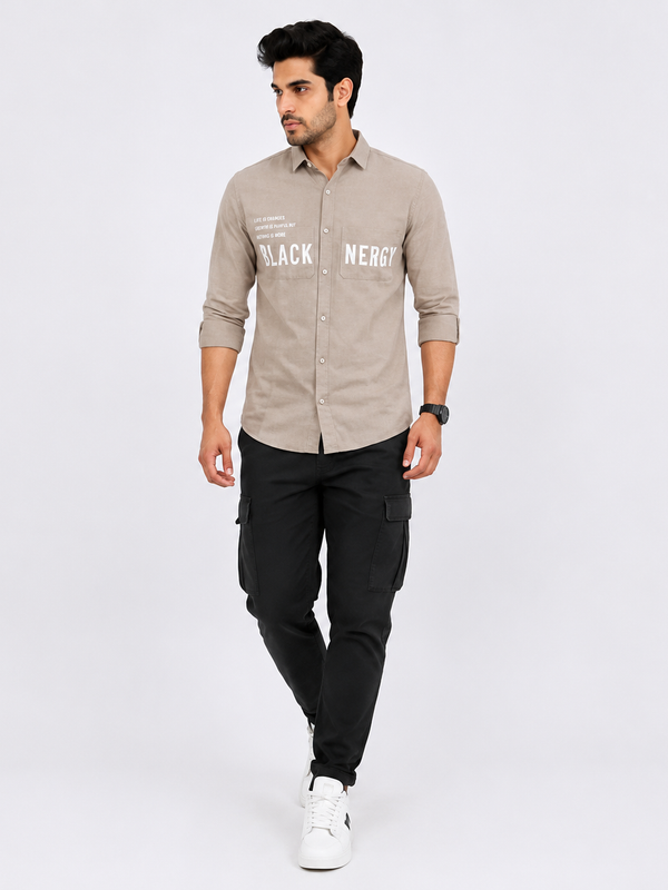OB-690 CLASSIC LOOK GREY IMPOTED SHIRT