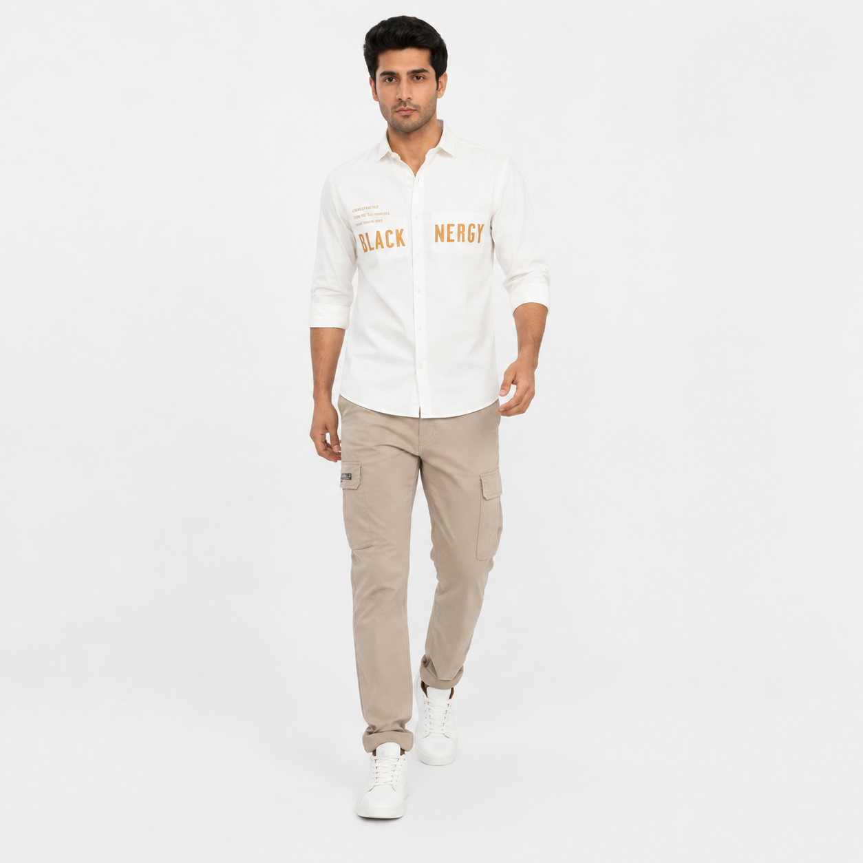 OB-690 CLASSIC LOOK WHITE IMPOTED SHIRT