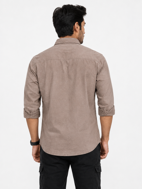 OB-690 CLASSIC LOOK BROWN IMPOTED SHIRT