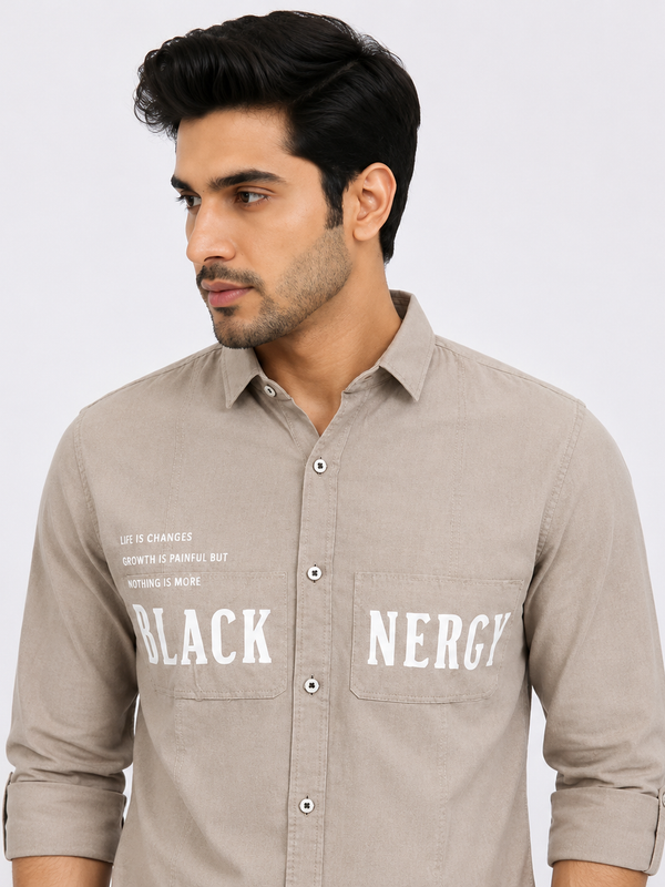 OB-690 CLASSIC LOOK GREY IMPOTED SHIRT
