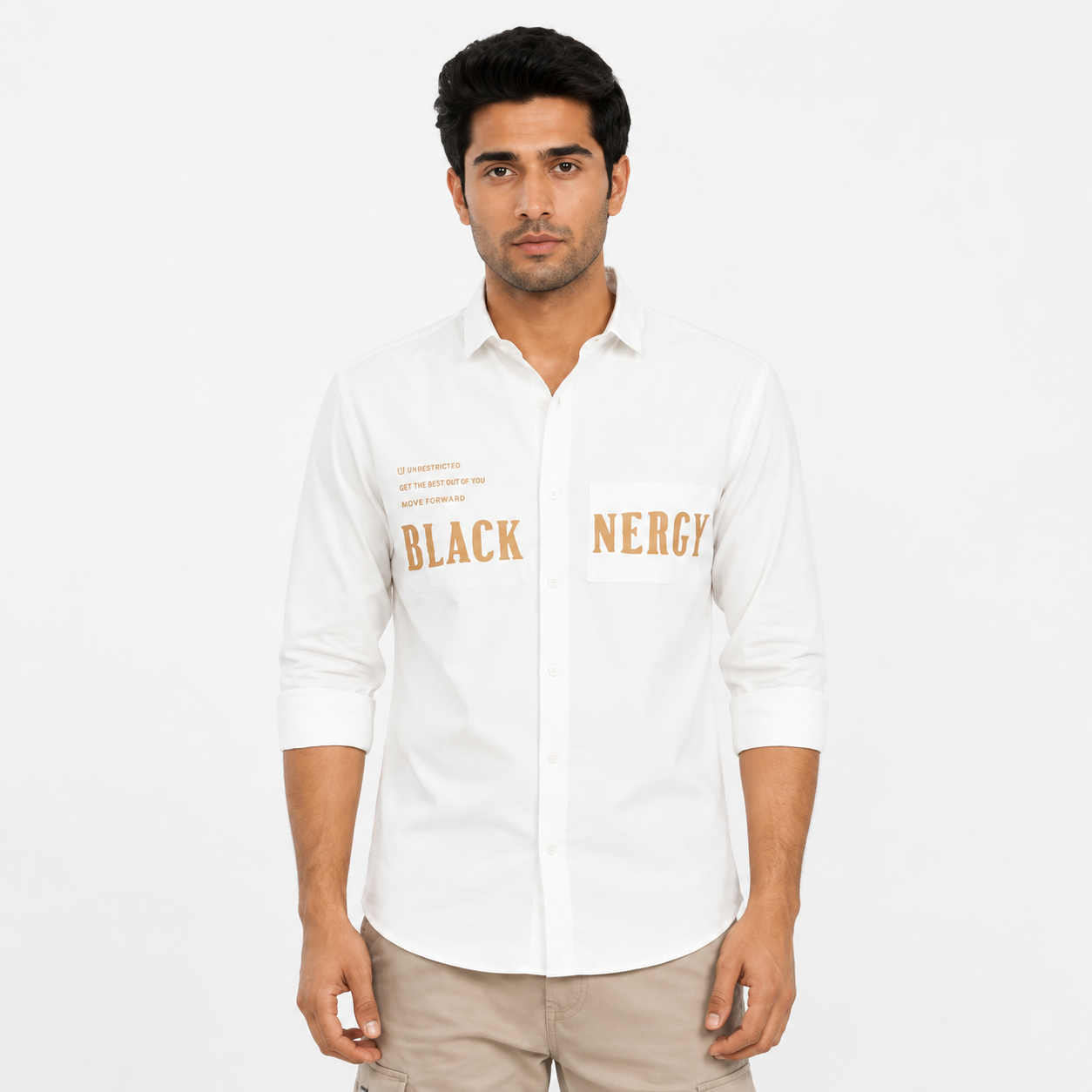 OB-690 CLASSIC LOOK WHITE IMPOTED SHIRT