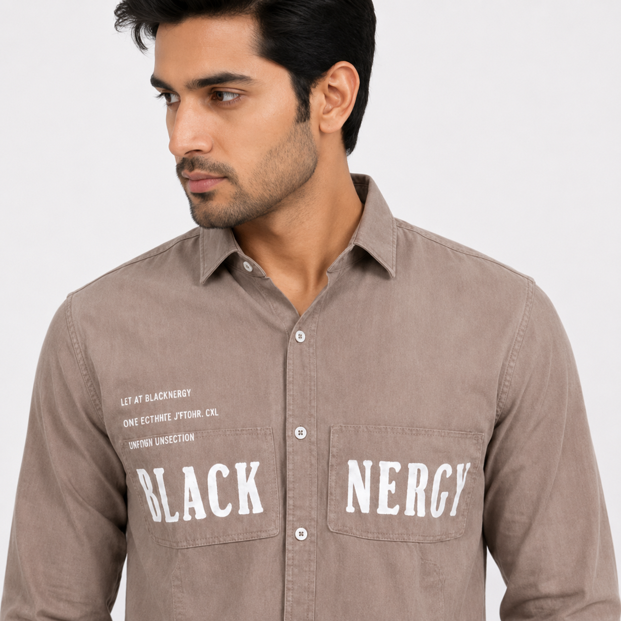 OB-690 CLASSIC LOOK BROWN IMPOTED SHIRT