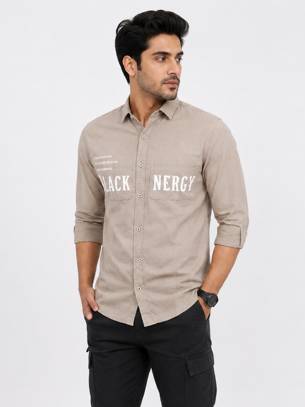 OB-690 CLASSIC LOOK GREY IMPOTED SHIRT
