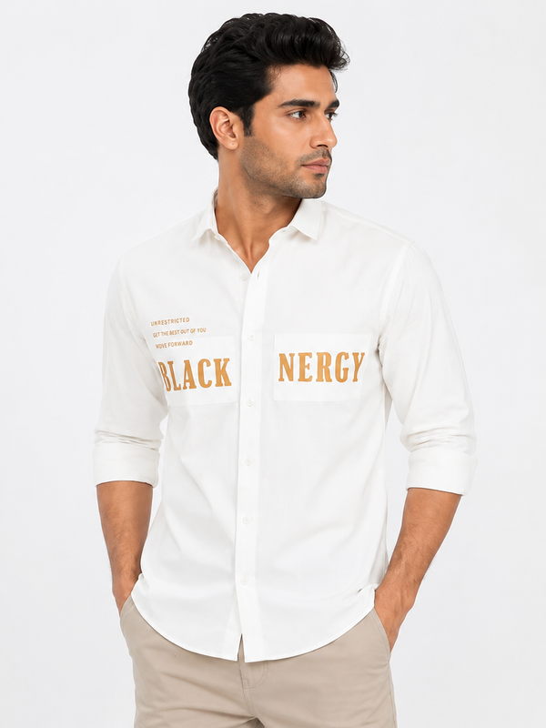 OB-690 CLASSIC LOOK WHITE IMPOTED SHIRT